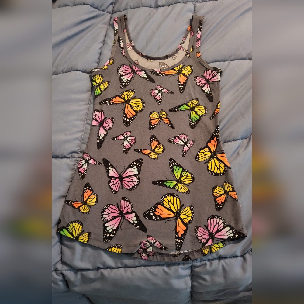 Colorful Butterfly Print Kids Dress